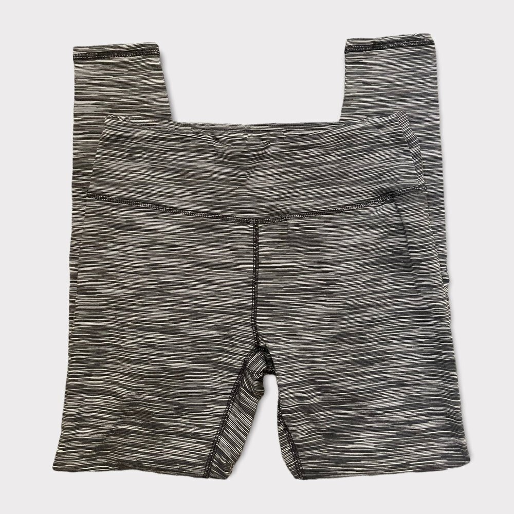 Reebok Grey & White Striped Leggings Size M - Picture 2 of 7